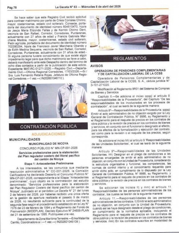 Concurso público MN-CP-001-2026